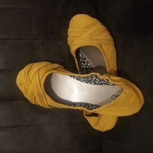 CATO mustard colored flats